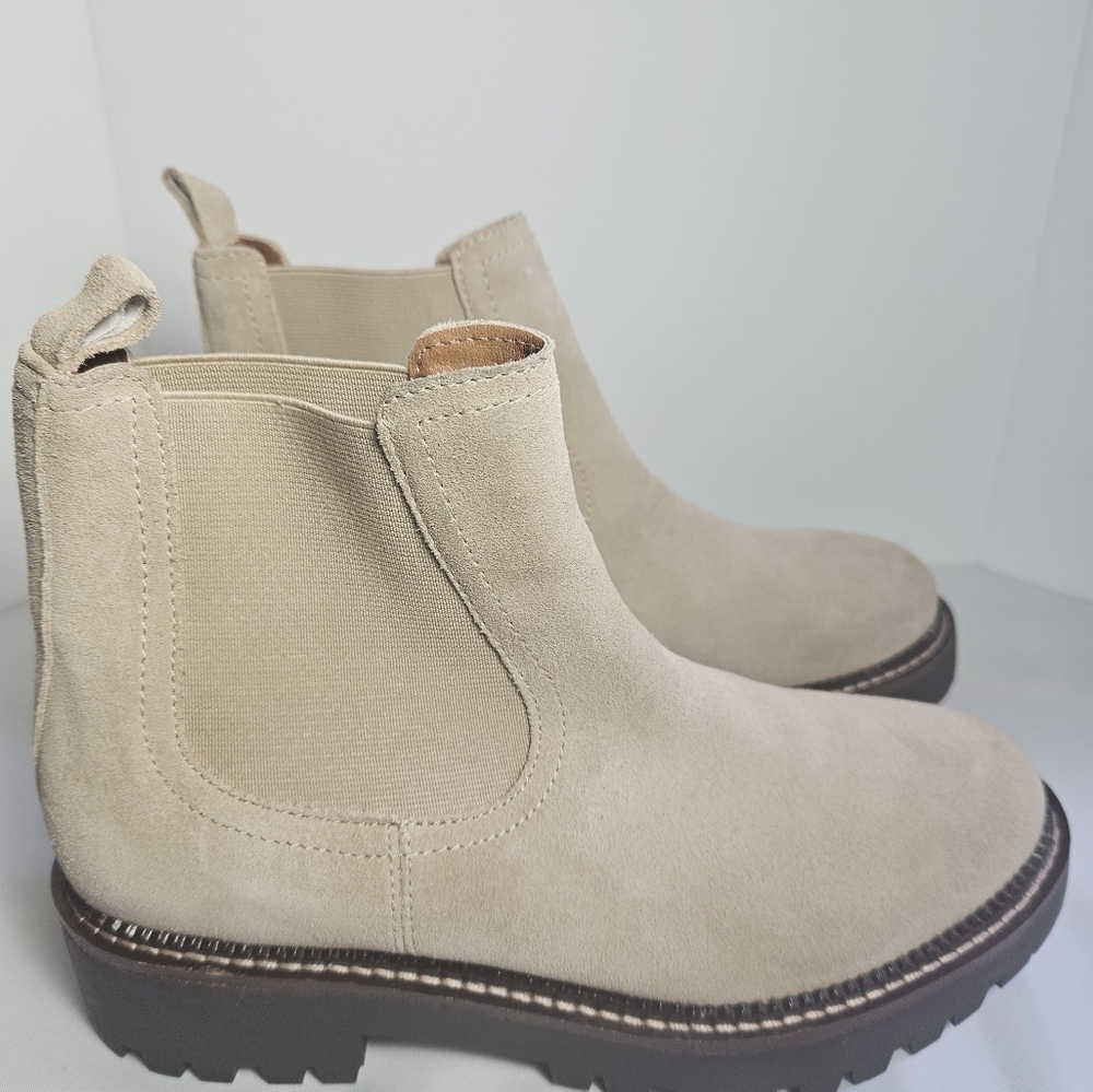 Caslon Tan Suede Ankle Boots - Picture 2 of 6